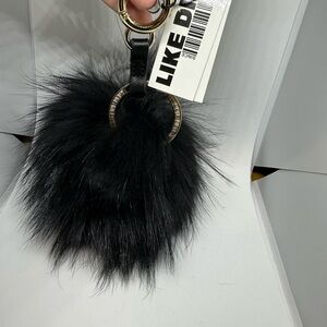 Chic Black Faux Fur Keychain by Like Dreams